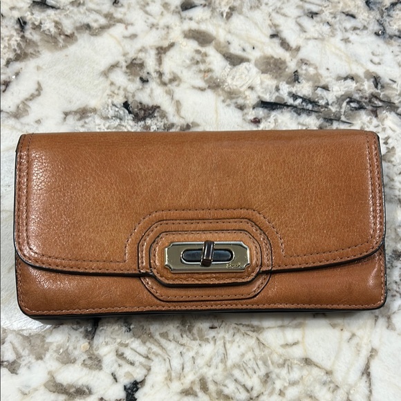 Coach Tan Leather Clutch - Picture 1 of 17